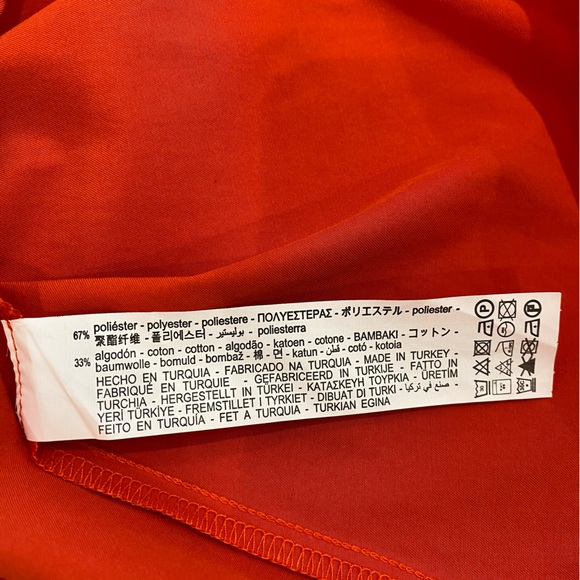 ZARA Ruffled Red/Orange Mini Dress, Women's (US XS) - Picture 12 of 12
